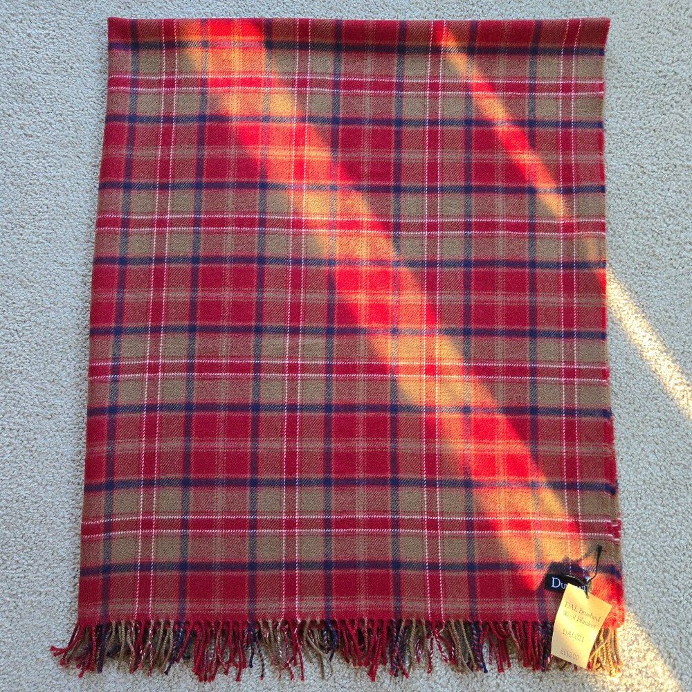 NWT Brushed Wool Throw Blanket Plaid Dunollie Castle Scotland Rare History
